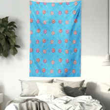 Retro Swirl Tasty Lollipops Tapestry