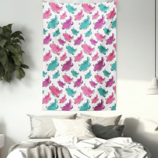 Hand Drawn Watercolor Effect Tapestry