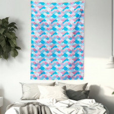 Childish Style Rain Clouds Tapestry