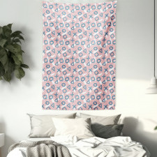 Modern Paintbrush Strokes Tapestry