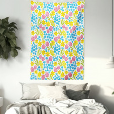 Spring Daffodil Tulip Mimosa Tapestry