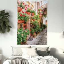 Small Medieval Town Tapestry