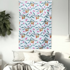 Strelitzia Snow Climate Tapestry