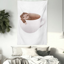 Lazy Swimming in Coffee Tapestry