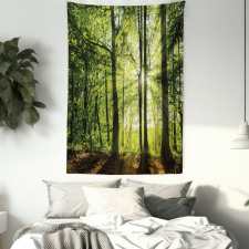 Sunny Forest Springtime Tapestry