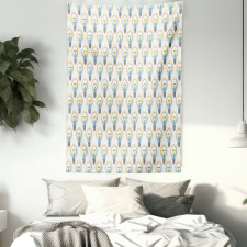 Electric Lamp Beams Graphic Tapestry