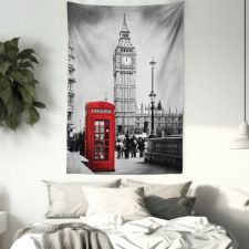 Telephone Booth Big Ben Tapestry