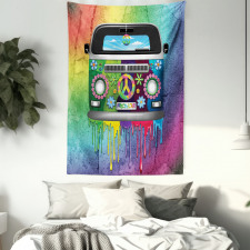 Old Style Hippie Van Tapestry