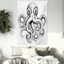 Sketch Monochrome Art Tapestry