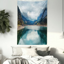 Alpine Lake Sky Forest Tapestry