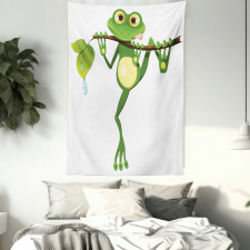 Frog on Branch Jungle Tapestry