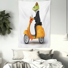 Italian Frog Motorcycle Tapestry