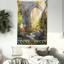 Flowers Blossoms Scene Tapestry