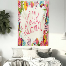 Hello Summer Garden Art Tapestry