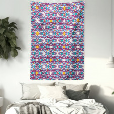 Geometric Stars Lines Tapestry