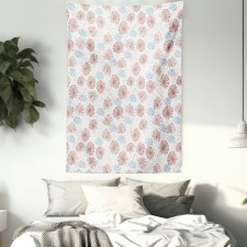 Rustic Floral Botanical Art Tapestry