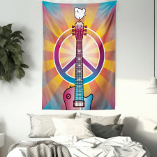 Guitar Peace Tapestry