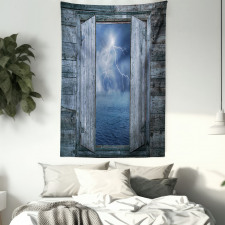 Thunder Bolt at Night Tapestry