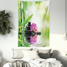 Orchids Rocks Water Tapestry