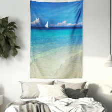 Exotic Seashore View Tapestry
