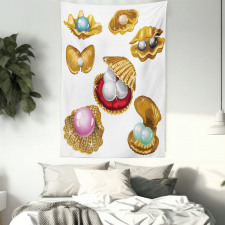 Open Shells Sea Image Tapestry