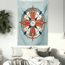 Cruise Compass Grunge Tapestry