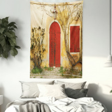 Aged Doors Tuscan House Tapestry