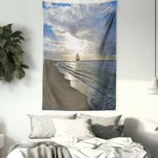 Sailing Shipt Sunset Tapestry