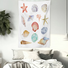 Seashells Exotic Animals Tapestry