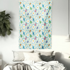 Daisies and Ladybugs Tapestry