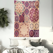 Floral Tiles Tapestry