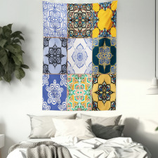 Boho Portugese Tiles Tapestry