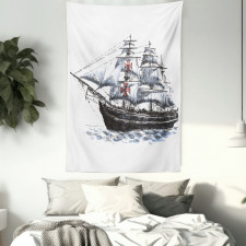 Columbus Ship Sailing Tapestry