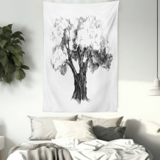 Olive Tree Retro Nature Tapestry