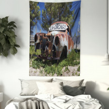 Old Abandoned Car USA Tapestry