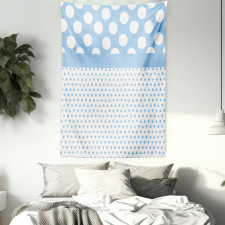 Baby Blue Polka Dots Tapestry