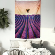 Lavender Flowers Field Tapestry