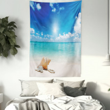 Seashells Tropical Beach Tapestry