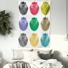 Seashells Composition Tapestry