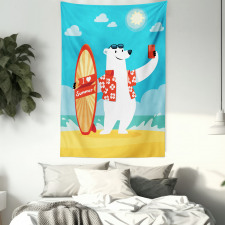 Polar Bear Selfie Surf Tapestry