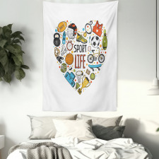 Heart with Sport Tapestry