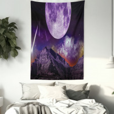 Moon and Asteroids Tapestry