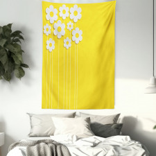 Cartoon Spring Flowers Tapestry