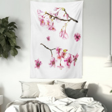 Watercolor Art Flower Tapestry