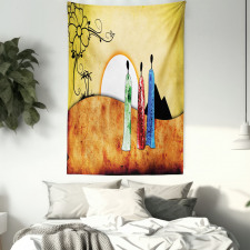 Tribe Facing Sunrise Tapestry