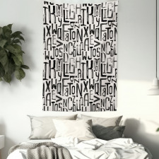 Grunge Letters Pattern Tapestry