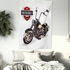 Old Classic Motorcycle Tapestry