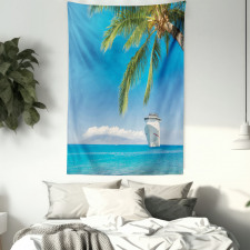 Cruise Ship Palm Tree Tapestry