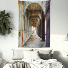 Corridor Concrete Rustic Tapestry