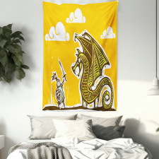 Knight with Dragon Tapestry